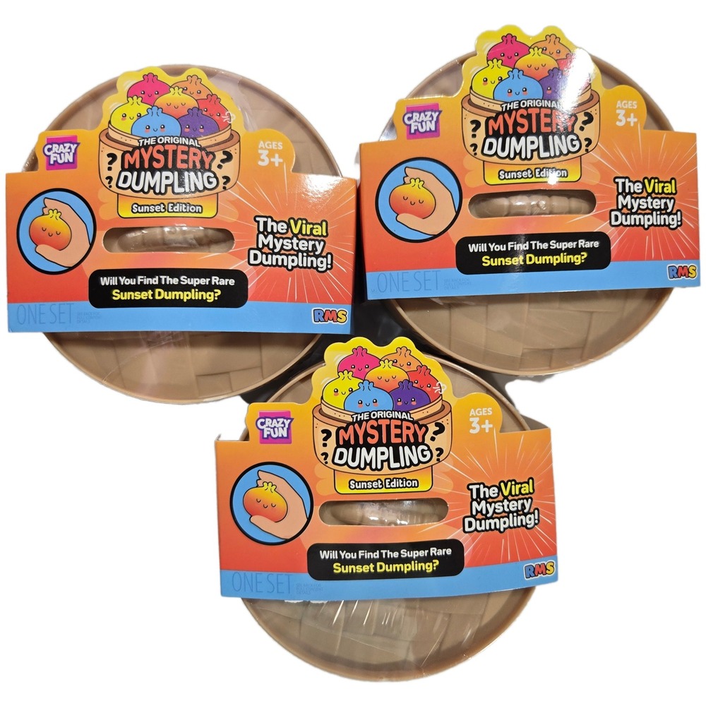 RMS Crazy Fun Original Mystery Dumpling Sunset Edition Squishy Toy Lot of 3 NEW